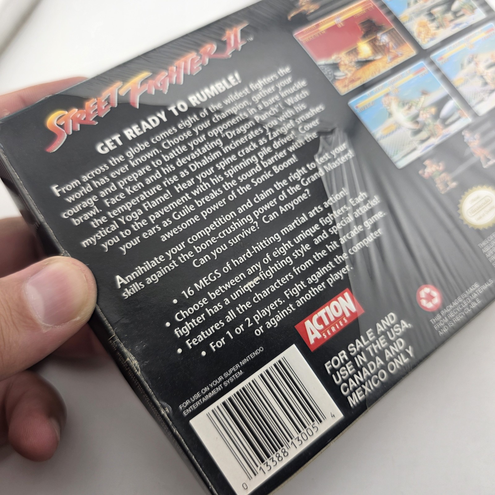 Street Fighter II – Box With Registration Card – Super Nintendo Shrink (No Game)