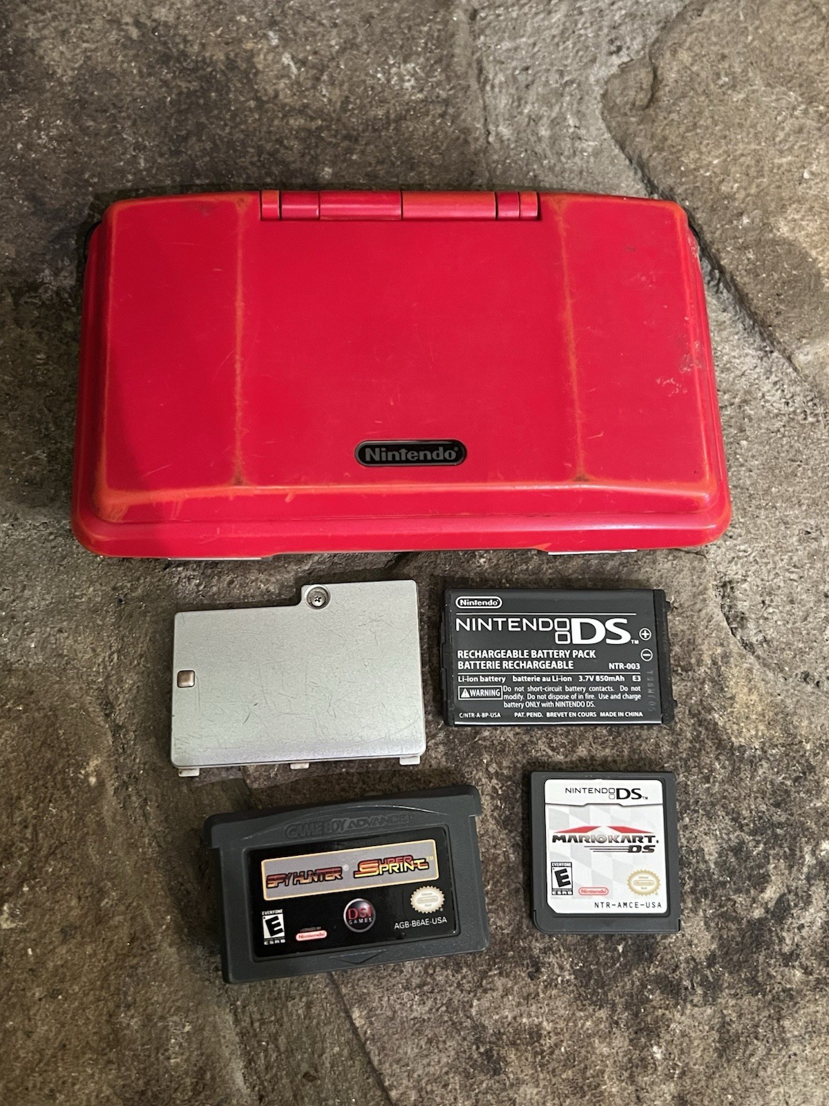 Nintendo DS NTR-001 Red Phat For Parts or Repair Powers On