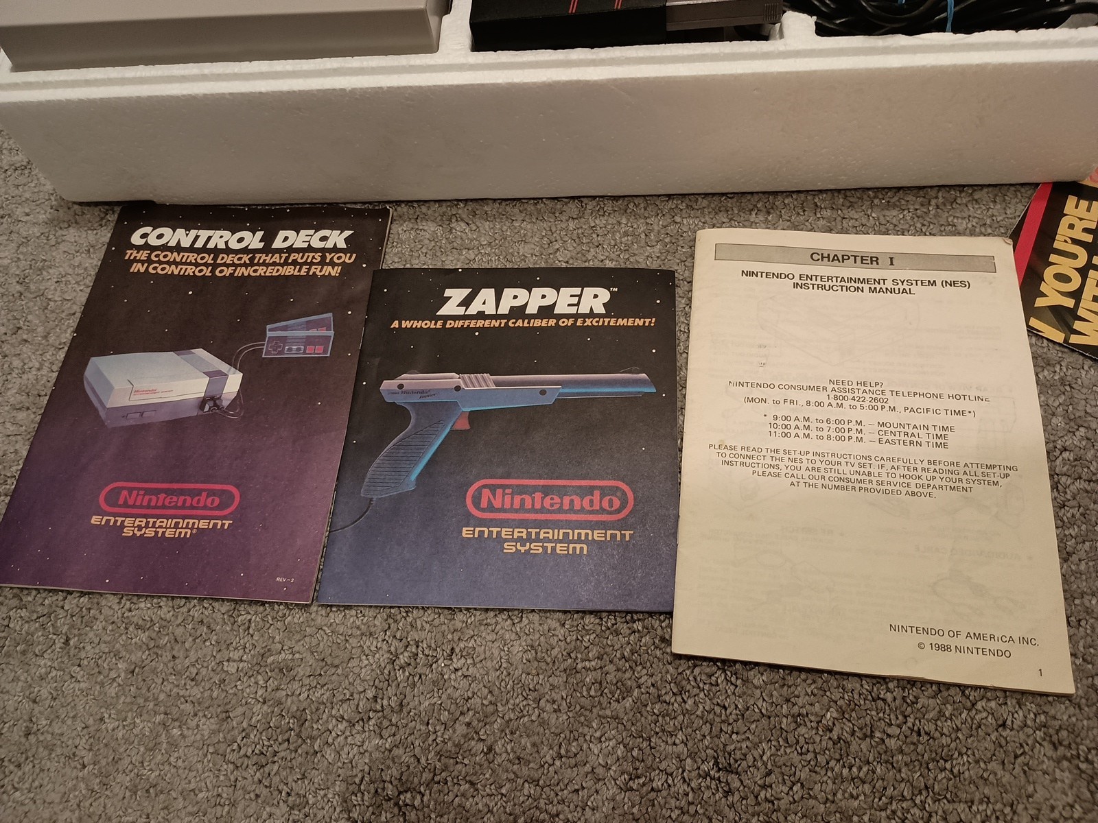 Nintendo Entertainment System Action Set Console Bundle – Great Shape!