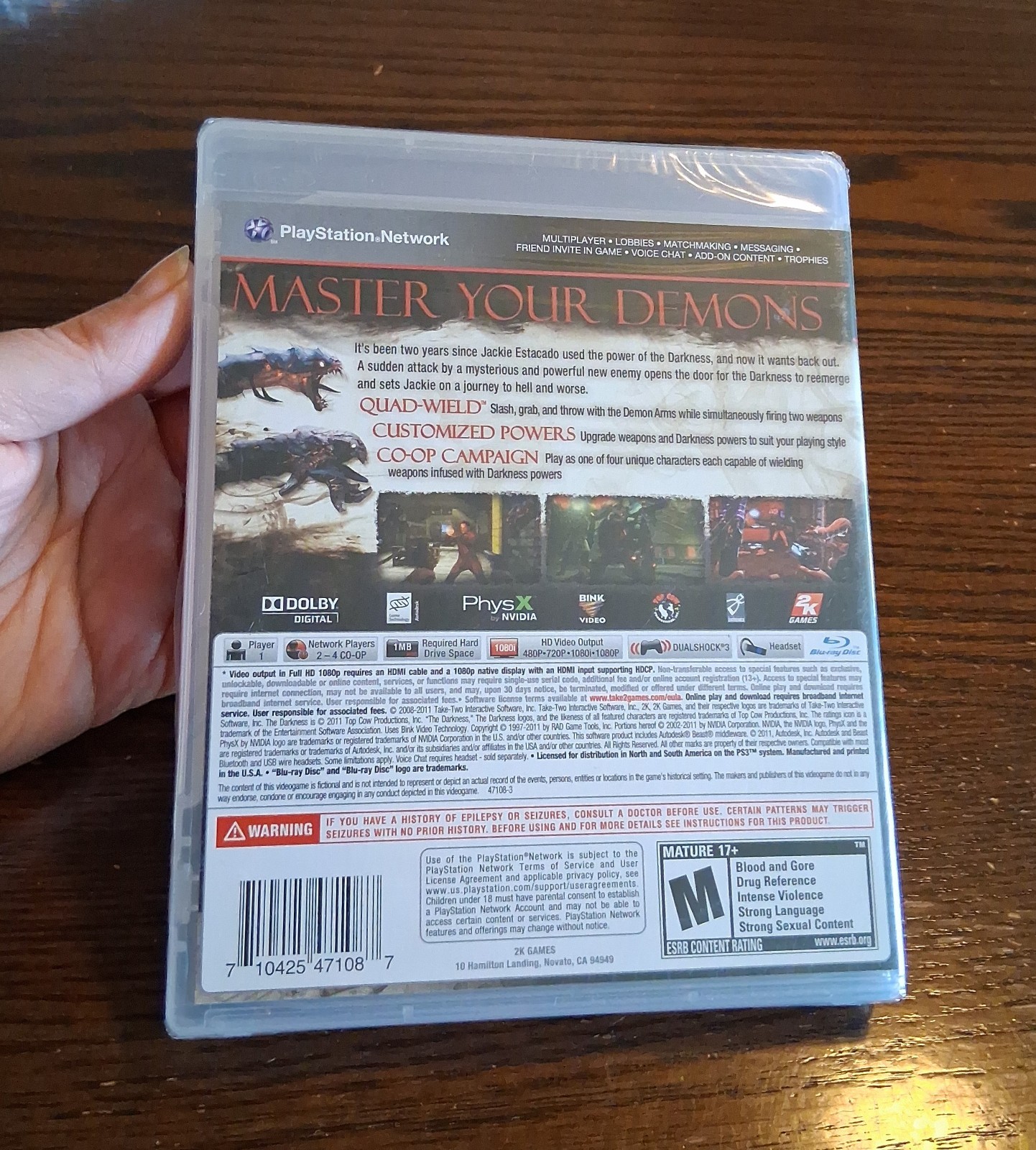 The Darkness II 2 for PlayStation 3 NEW SEALED Rare US Printing See Pics/Descrip