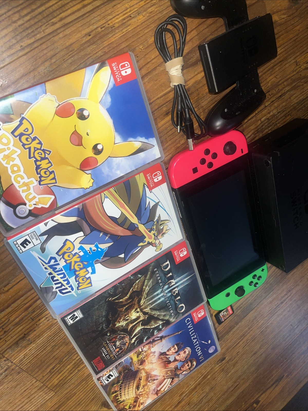 Nintendo Switch v2 Console Gaming System HAC-001(-01) Pokemon Diablo Sonic Games