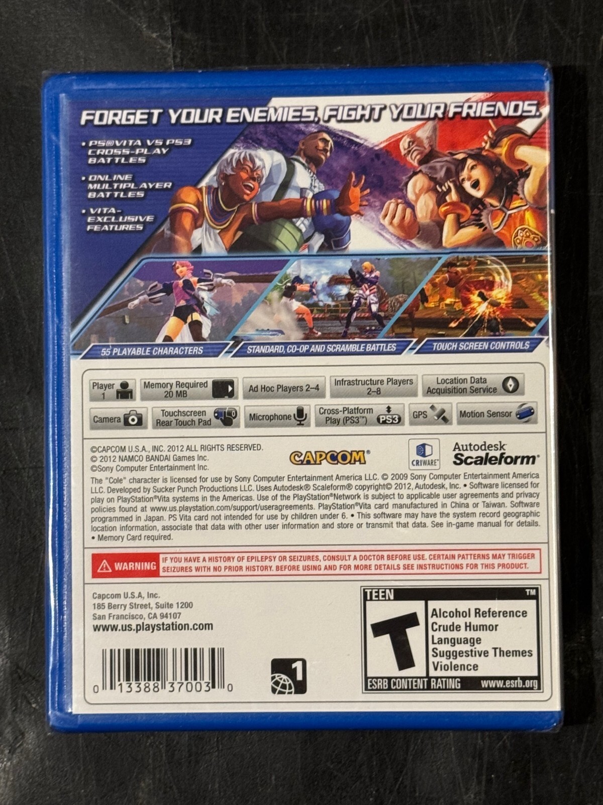 Street Fighter X Tekken (Sony PlayStation Vita, 2012) Brand New Factory Sealed