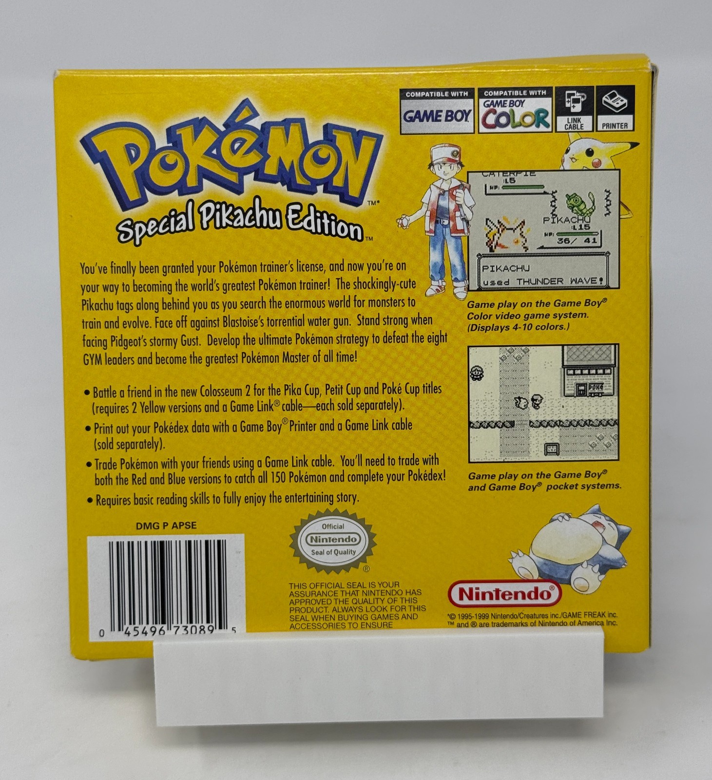 Pokemon Yellow First Print Box COMPLETE CIB (Game Box Manual) Nintendo Game Boy