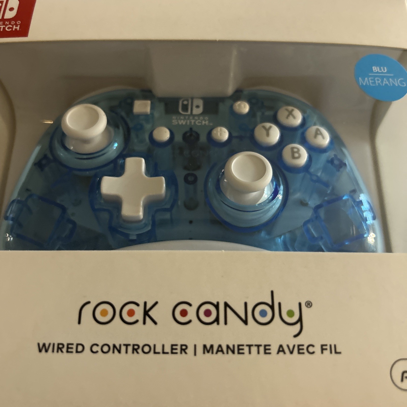 Nintendo Switch Rock Candy PDP Wired Controller BLUE- New