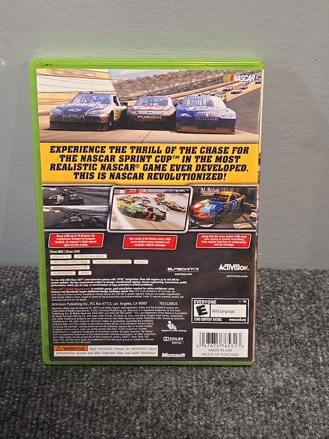NASCAR The Game 2011 (Microsoft Xbox 360, 2011) ☆NO MANUAL☆
