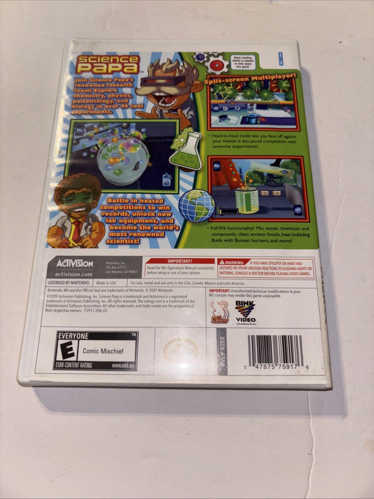 Lot 0f 3 Wii Games Smarty Pants Science Papa Super Monkey Ball Banana Blitz