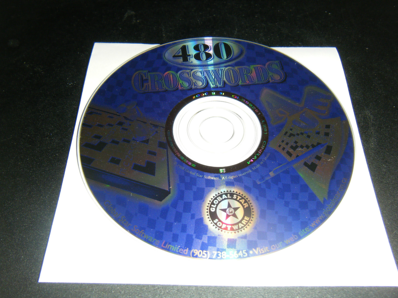 Global Star Software – 480 Crosswords (PC, 1998) – Disc Only!!!!