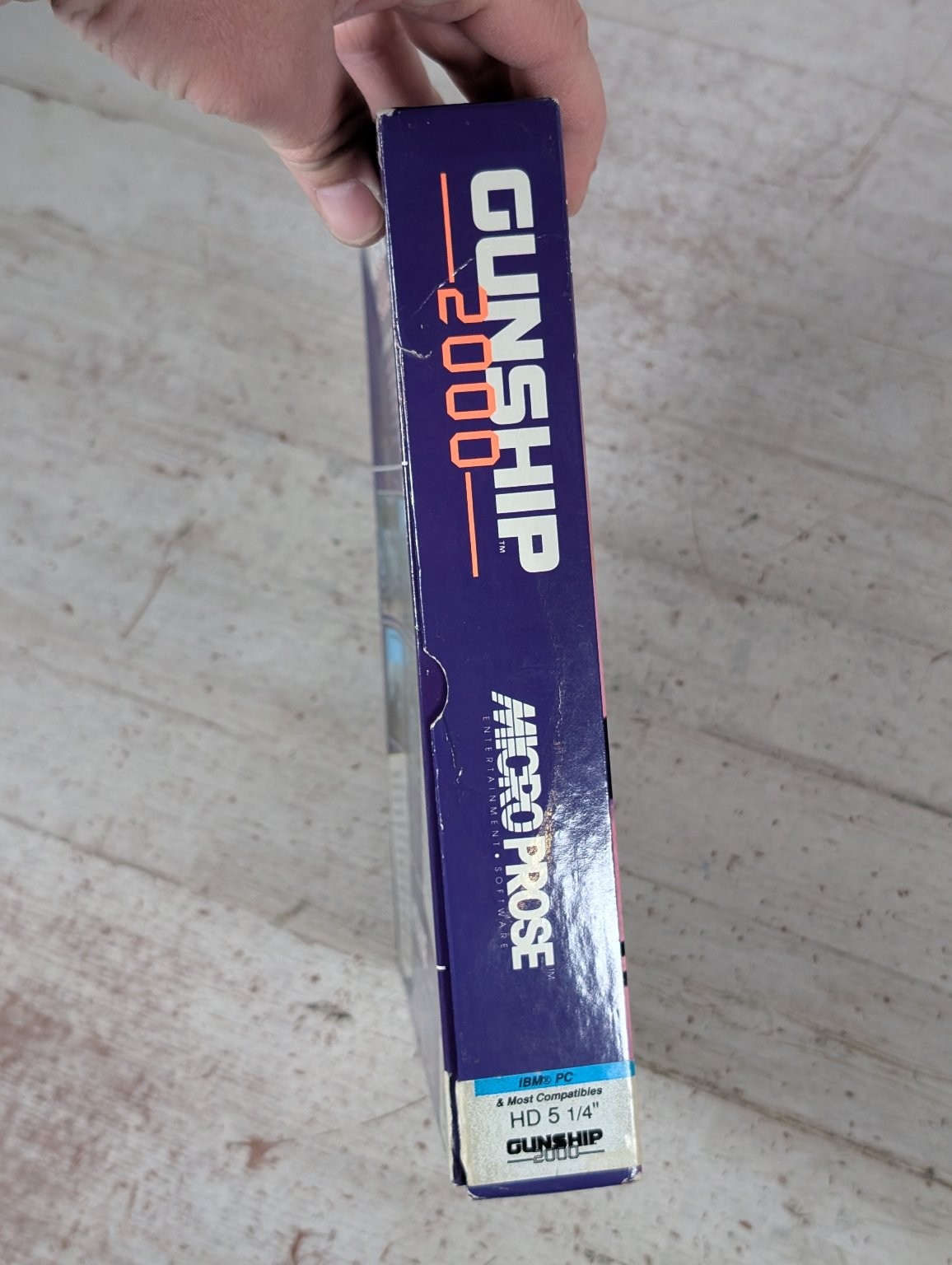 Gunship 2000 IBM PC Video Game Combat Simulation Helicopter Big Box 5″ Floppy