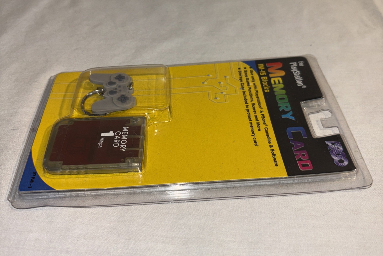 NEW Argo 1 Mega Memory Card For PlayStation With PS1 Controller Keychain