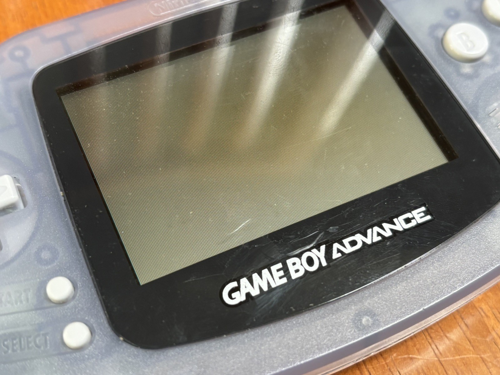 Nintendo Game Boy Advance GBA Clear Glacier Handheld Console Tested & Working