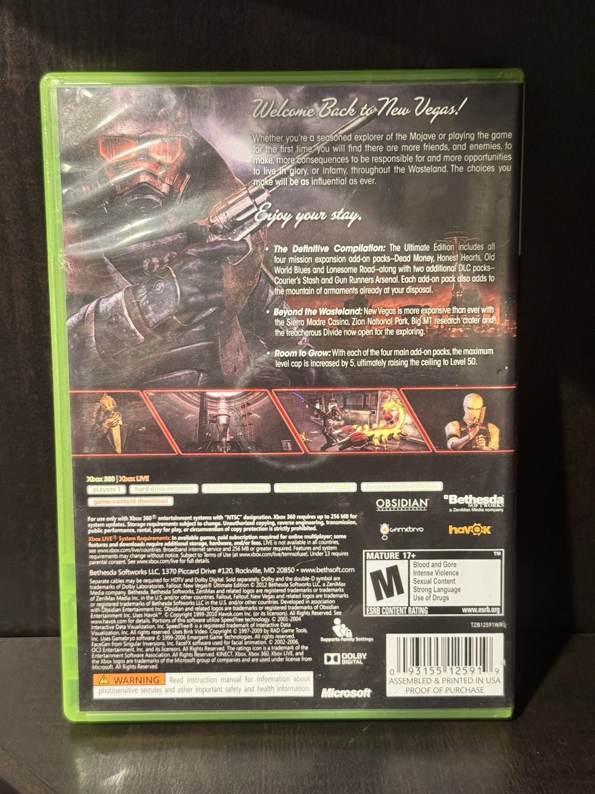 Fallout: New Vegas Ultimate Edition Xbox 360 CIB Tested! READ.