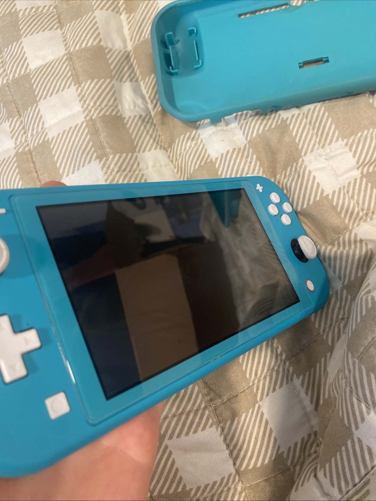 Nintendo Switch Lite Gaming Console W/ Case- Turquoise (HDH-001) For Parts Only!