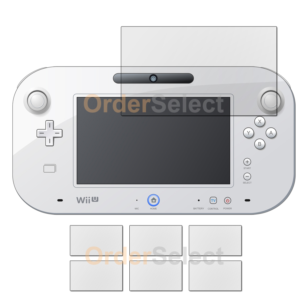 6X NEW Ultra Clear HD LCD Screen Protector for Nintendo Wii U GamePad 6.2″ HOT!