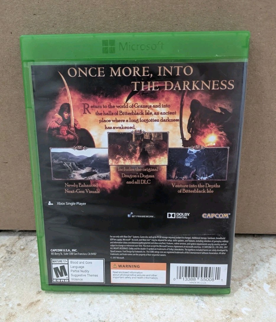 Dragon’s Dogma Dark Arisen Xbox One – CIB – Tested, Works