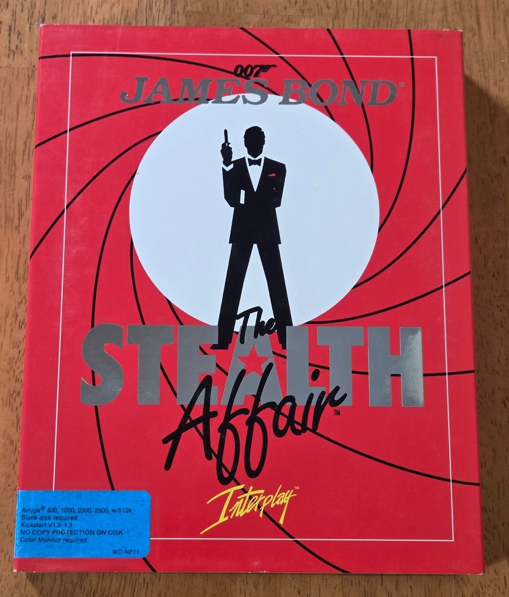 James Bond Stealth Affair Interplay Commodore Amiga Big Box Game Complete CIB