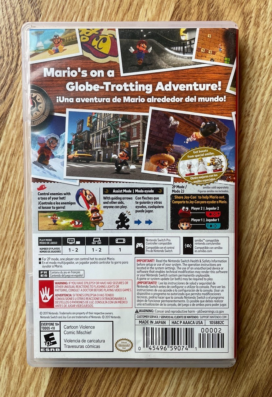 Super Mario Odyssey – Nintendo Switch – Physical Game with Original Case
