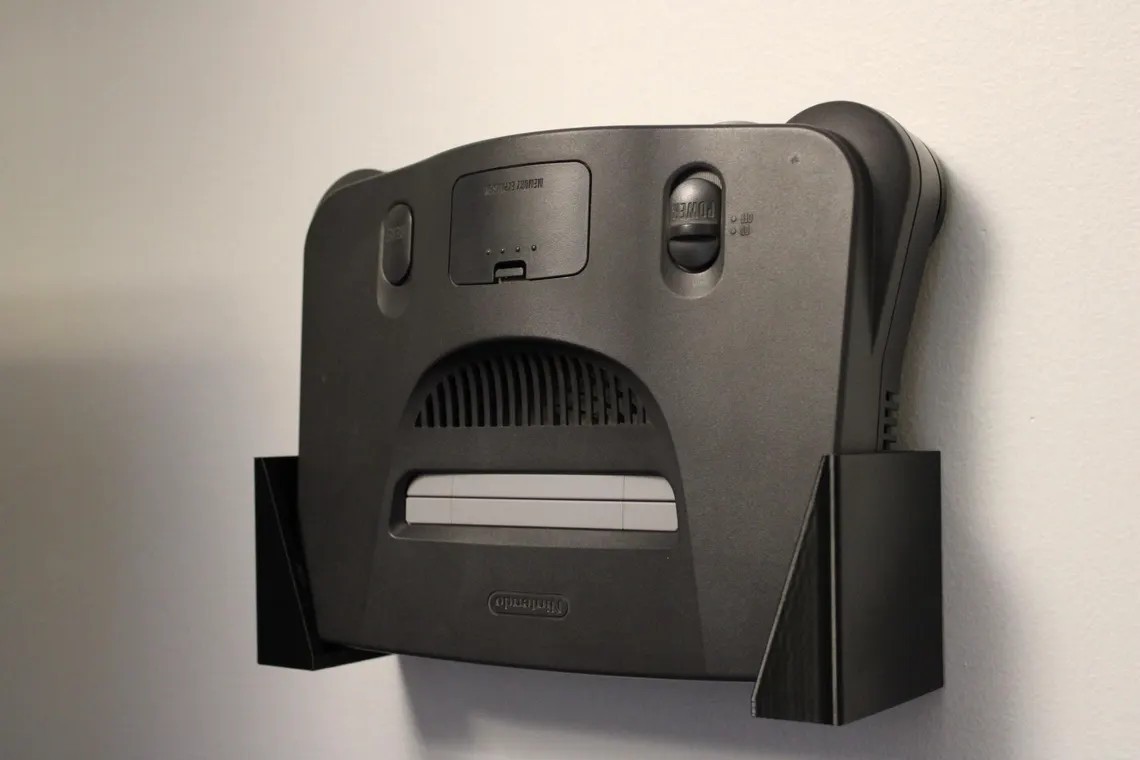 Nintendo 64 Wall Mount — 3D Printed Console Holder