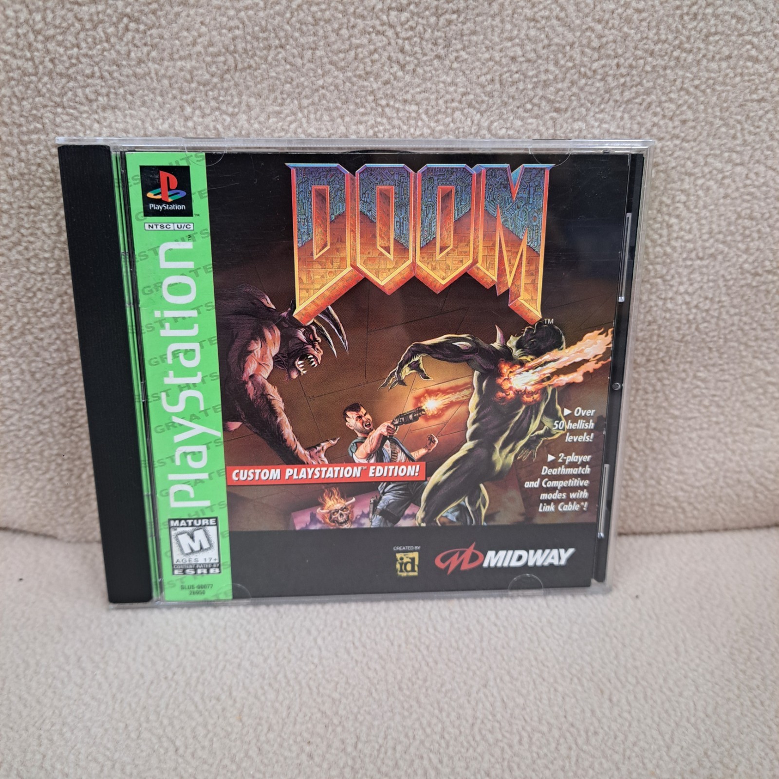 Doom Greatest Hits PS1 Sony PlayStation 1 PS1 Complete w/ Manual Tested Works
