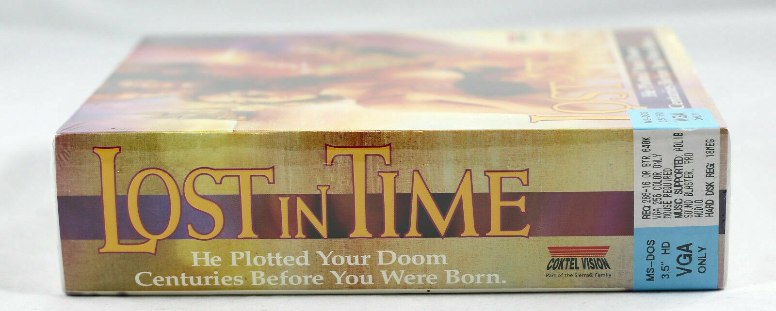 SEALED 1993 Lost in Time Coktel Vision Sierra MS-DOS 3.5″ Floppy Big Box PC