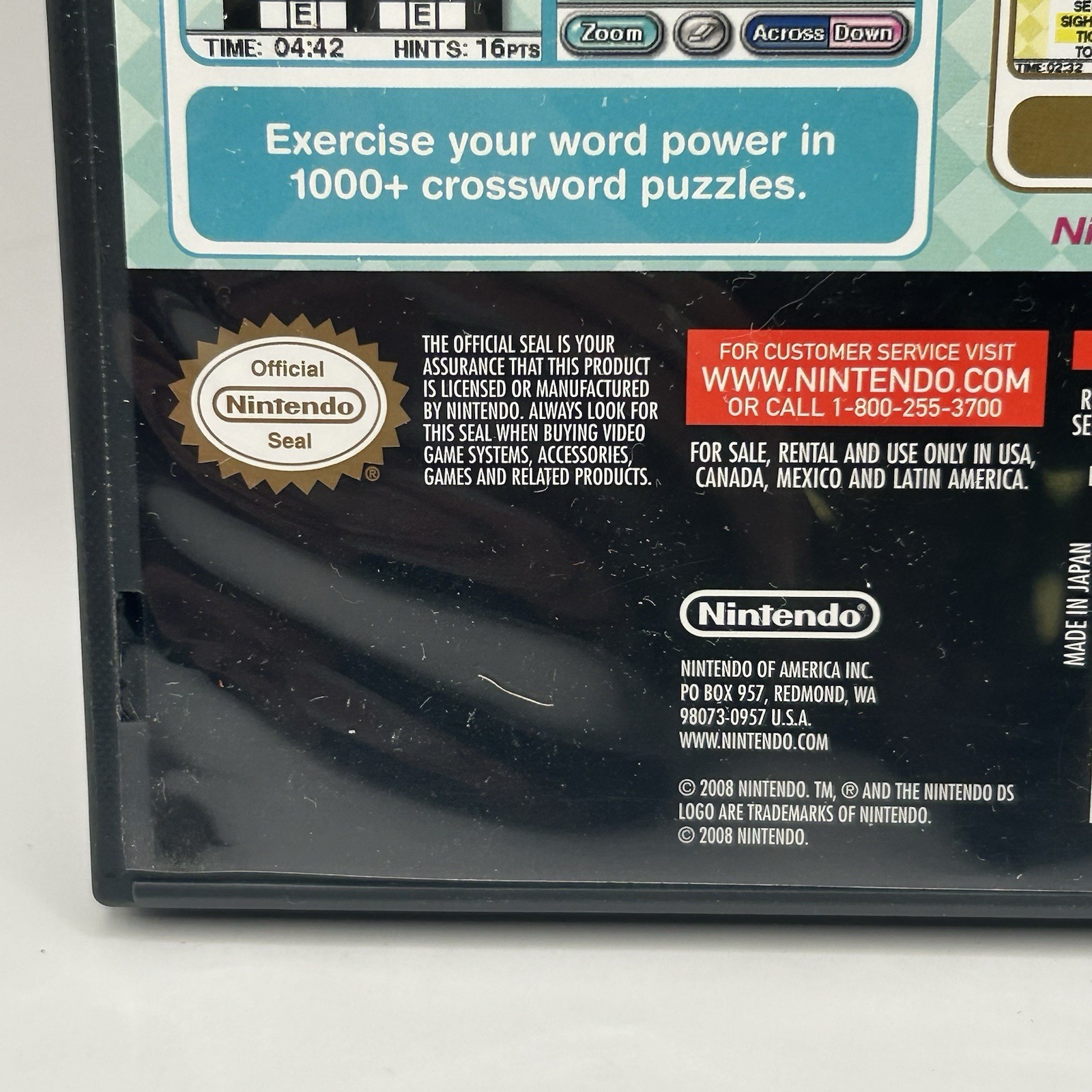 Crosswords DS (Nintendo DS, 2008) Complete