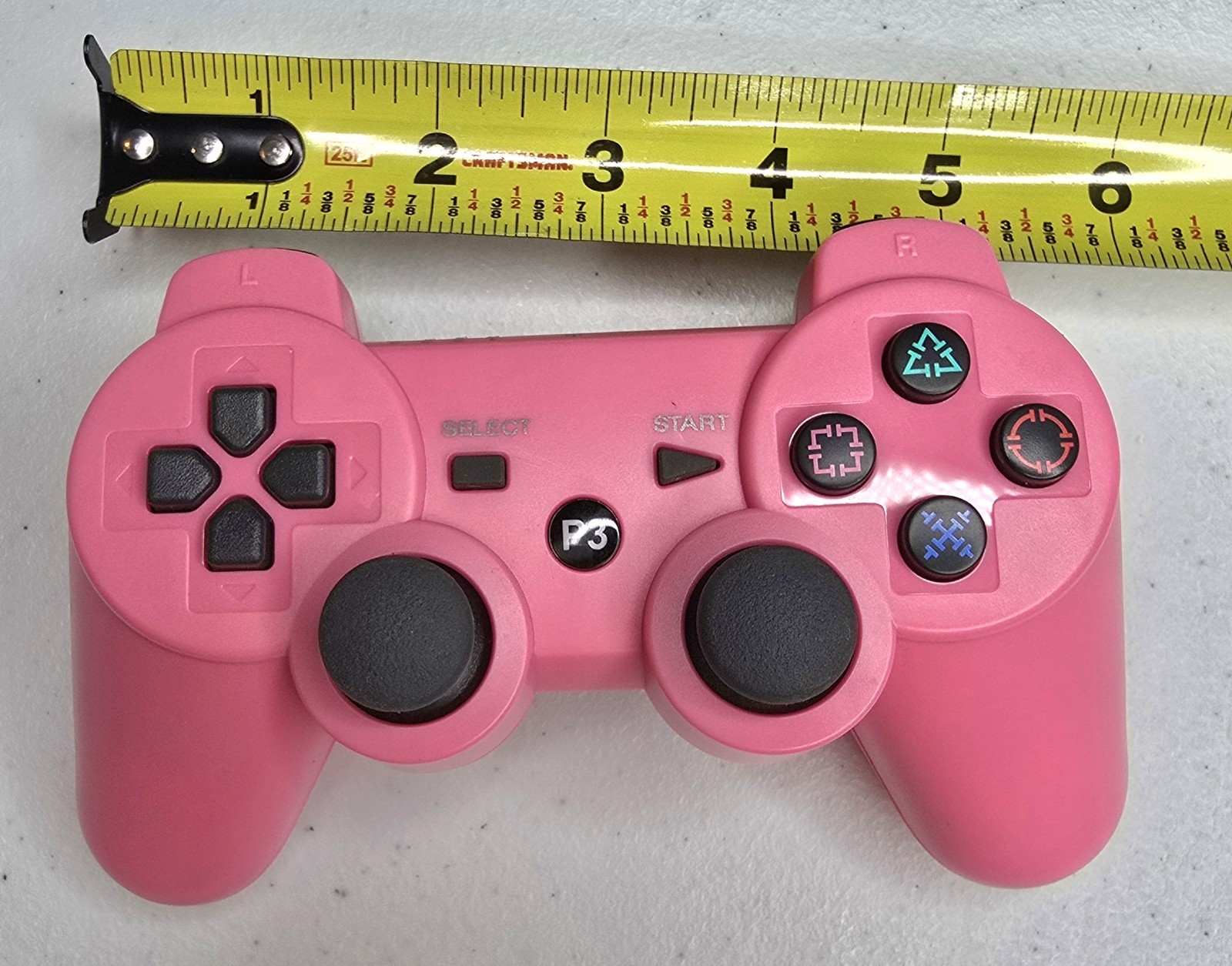 PS3 PLAYSTATION 3 Generic Pink Controller Untested No Cord -1728