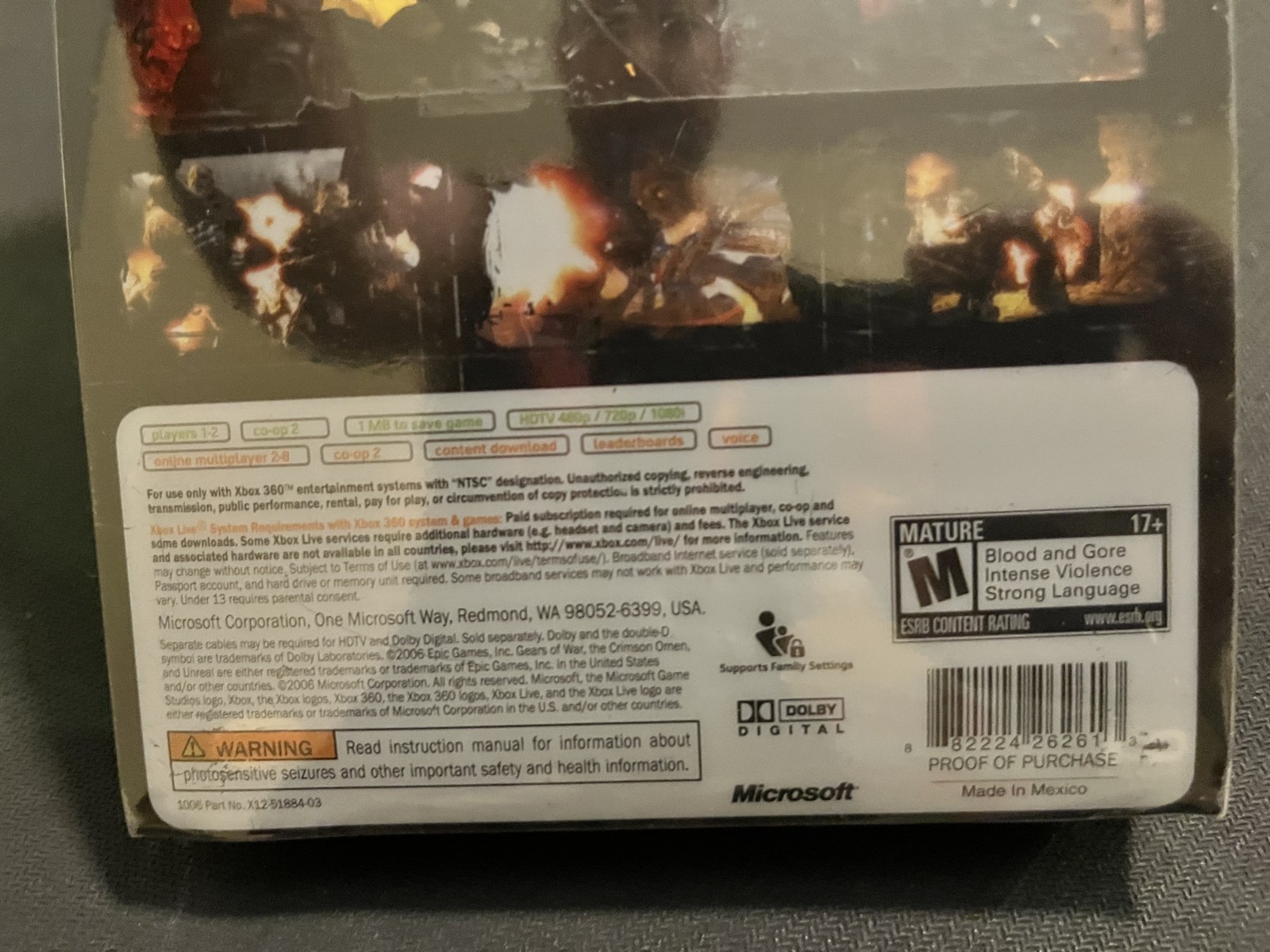 Gears of War:NEW/Factory Sealed Steelbook Limited Collector’s Edition Xbox 360
