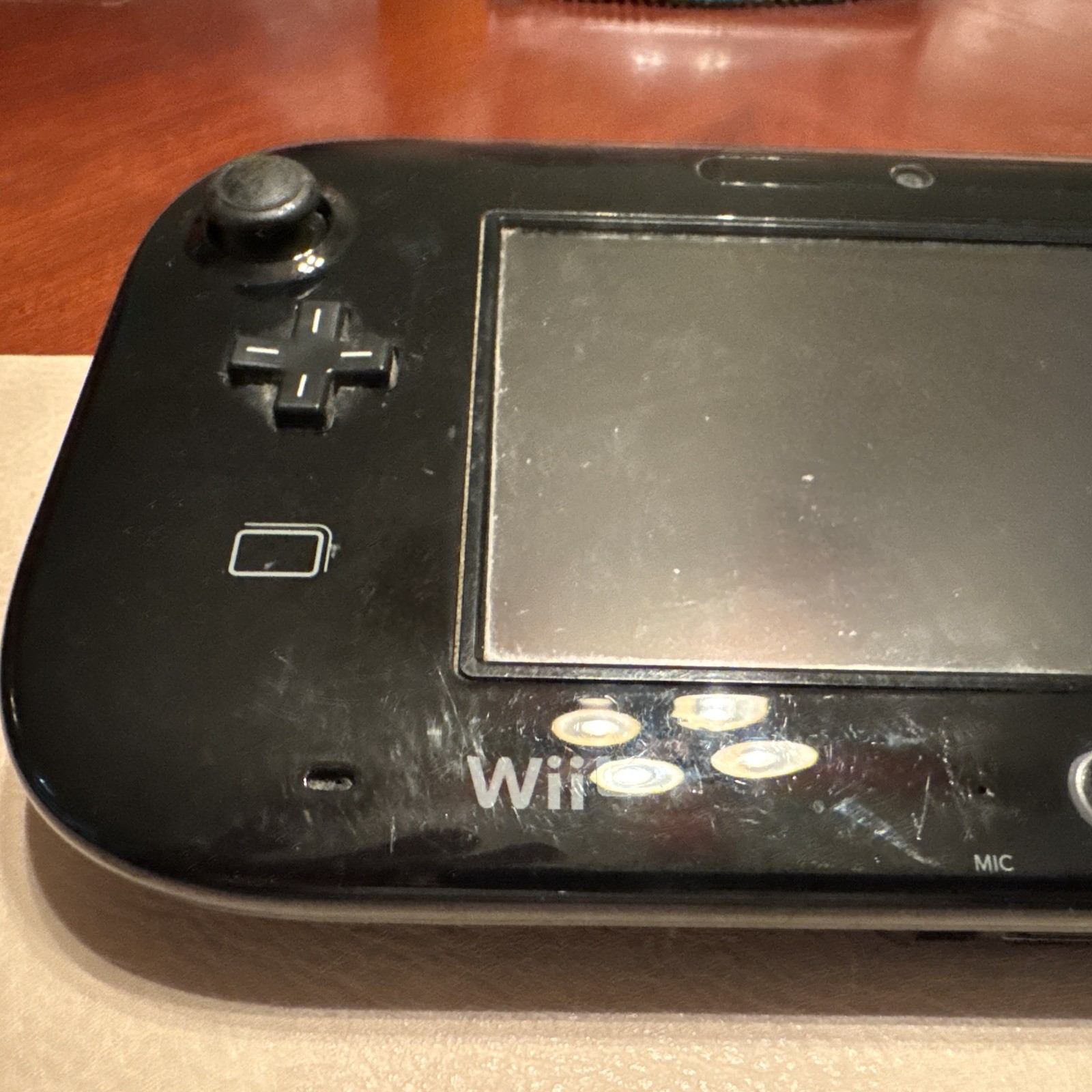 Nintendo Wii U Black Gamepad Untested No Charger