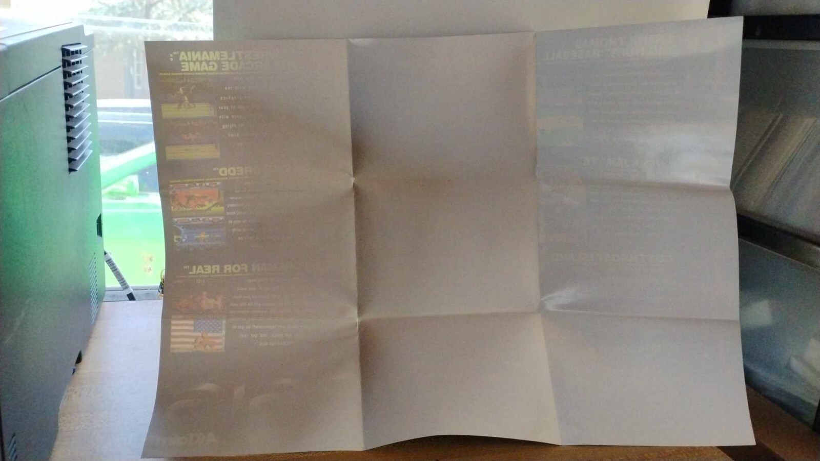 Vintage 1995 SEGA Genesis Game System ACCLAIM Promotional Fold-Out Insert Poster