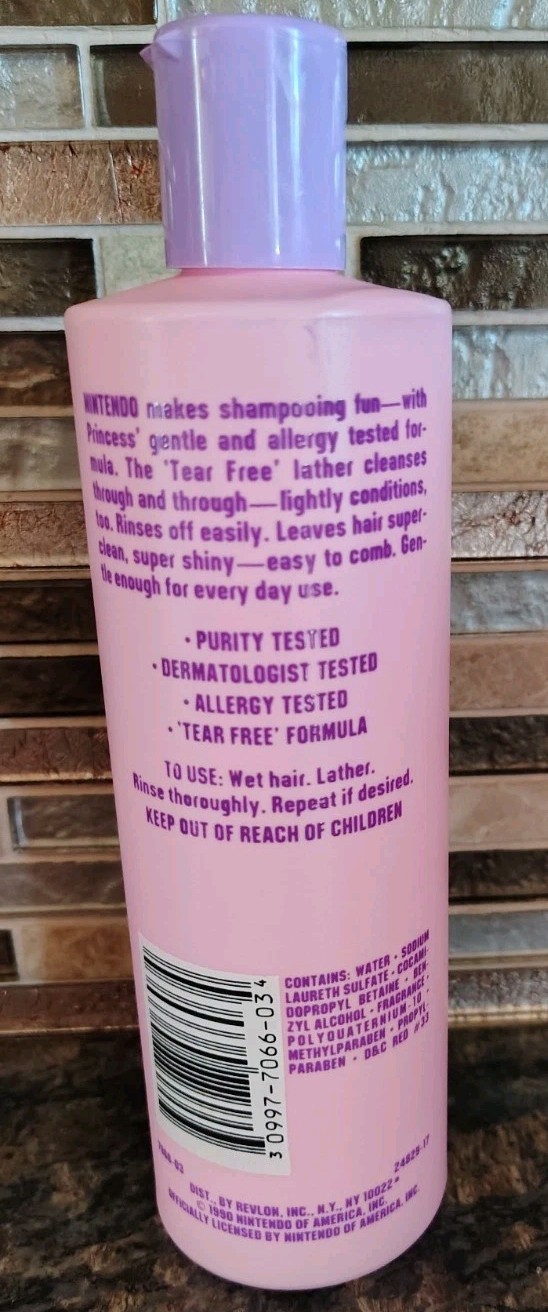 Super Mario Bros. Nintendo Princess Shampoo Tear Free Vintage New 1990 Very Rare