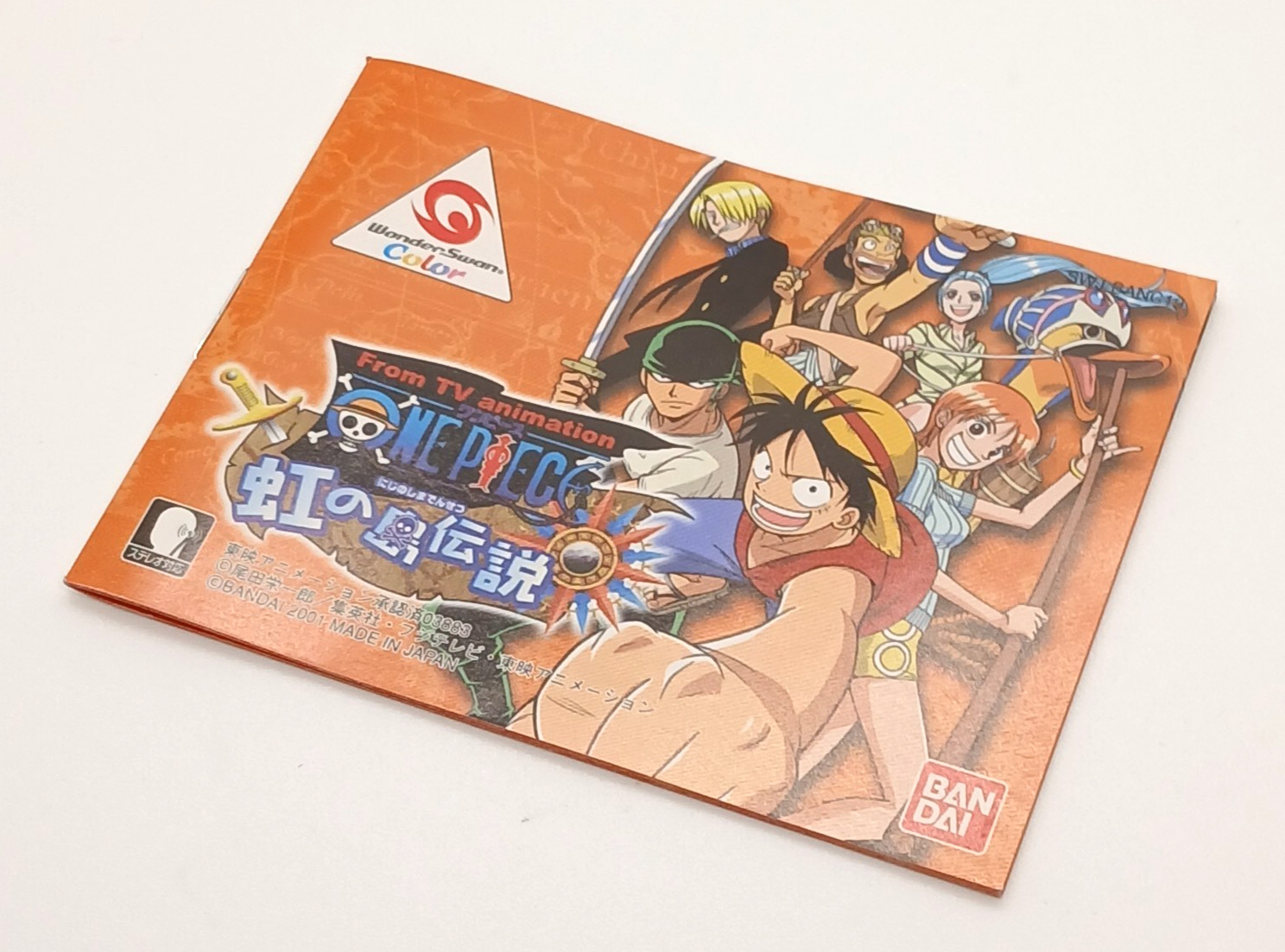 ONE PIECE Niji no Shima Densetsu WonderSwan Color Box Manual Japan SWJ-BANC19