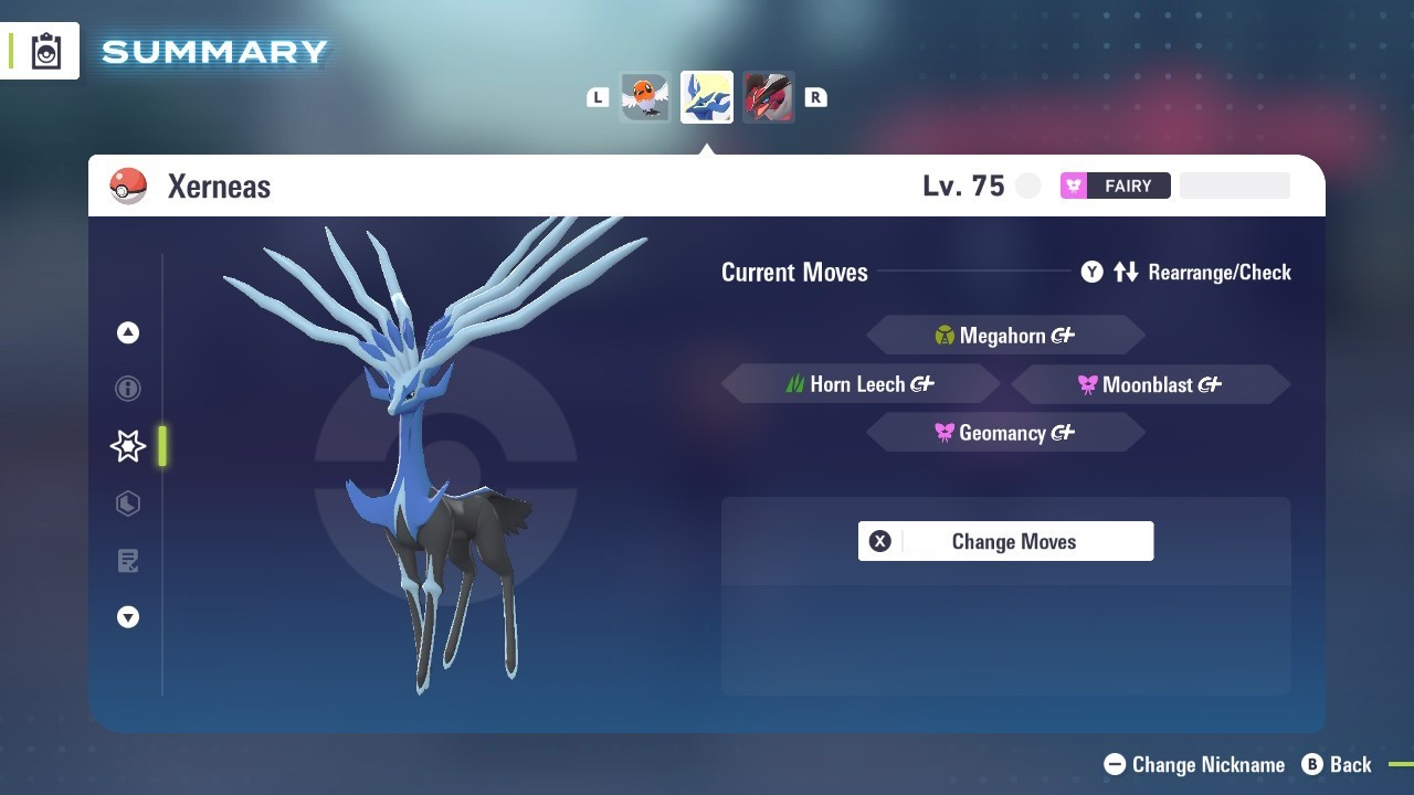 Xerneas Legendary Pokemon Non Shiny Lv. 75 Regular Pokémon Legends: Z-A ZA PLZA