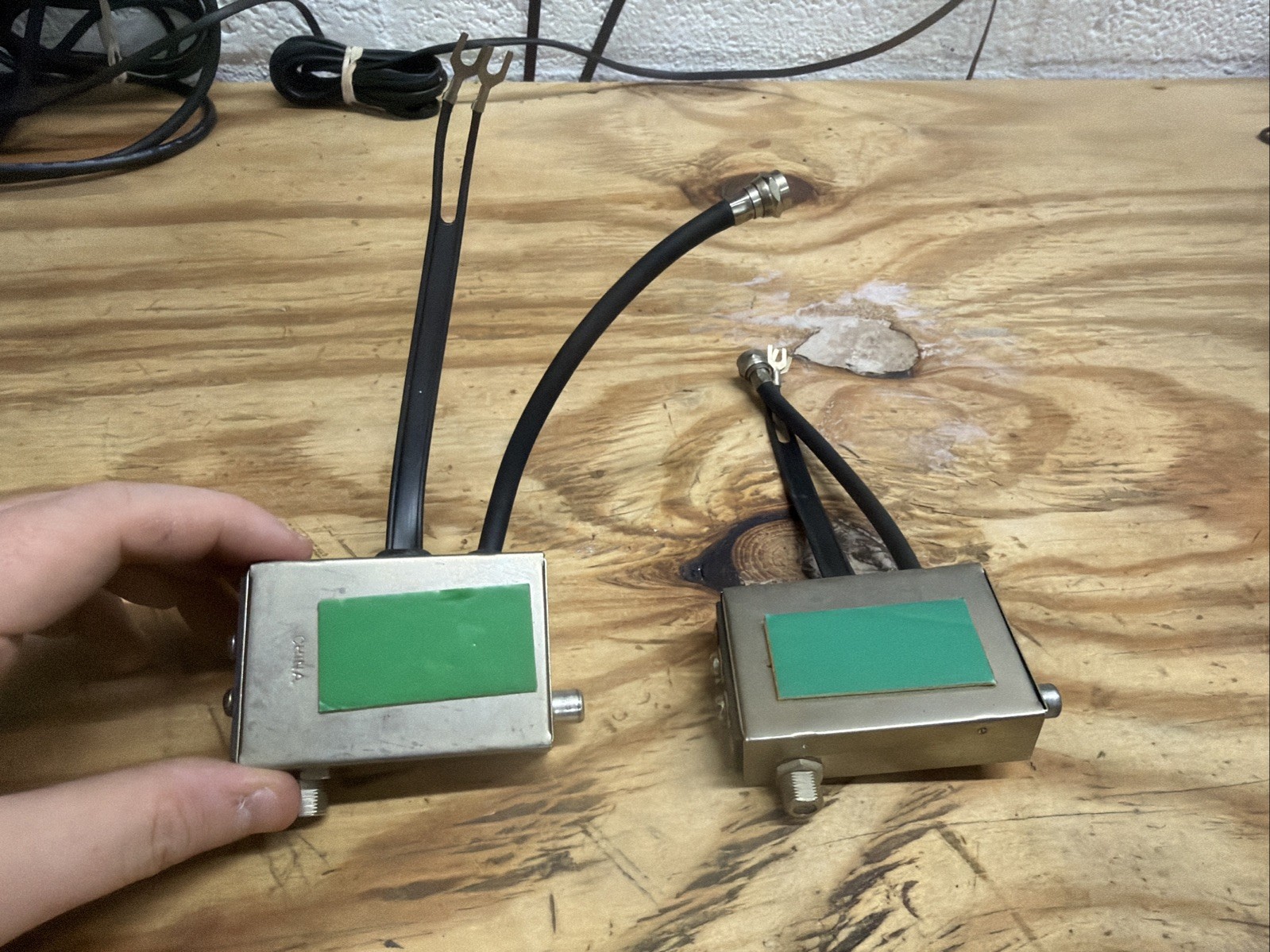 Set of 2 Vintage Computer Atari Game to TV Antenna Switch Adapter VHF – READ!!