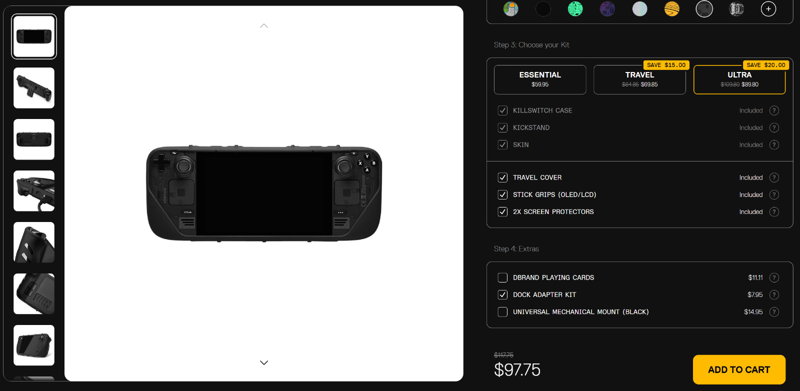 Steam Deck OLED 2TB SSD + Hall Effect Thumbsticks + Dbrand Killswitch Bundle