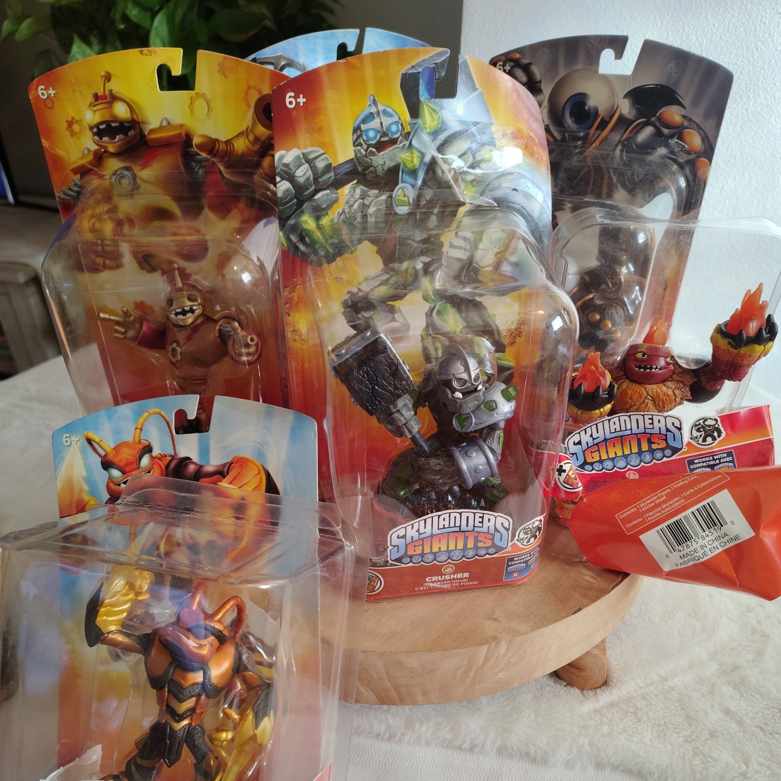2012 Skylanders Giants Eye-Brawl, Thumpback, Bouncer, Crusher, Hot Head, Swarm