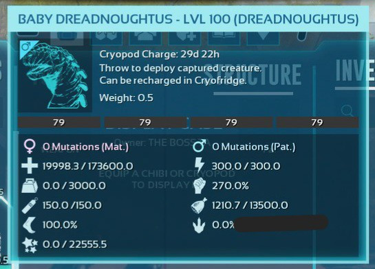 ARK ASA PVE OFFICIAL PAIR BABY DREADNOUGHT BLACK FULL #79 EXTINCTION PC/XBOX/PS5