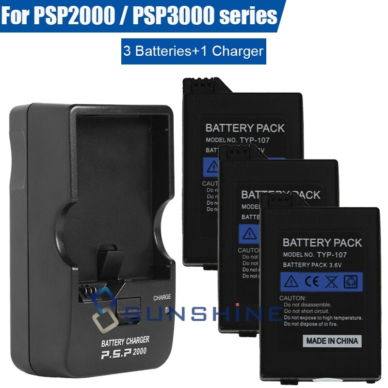 Rechargeable Battery Replacement / Charger For PSP 2000 2001 slim 3000 3001 lite