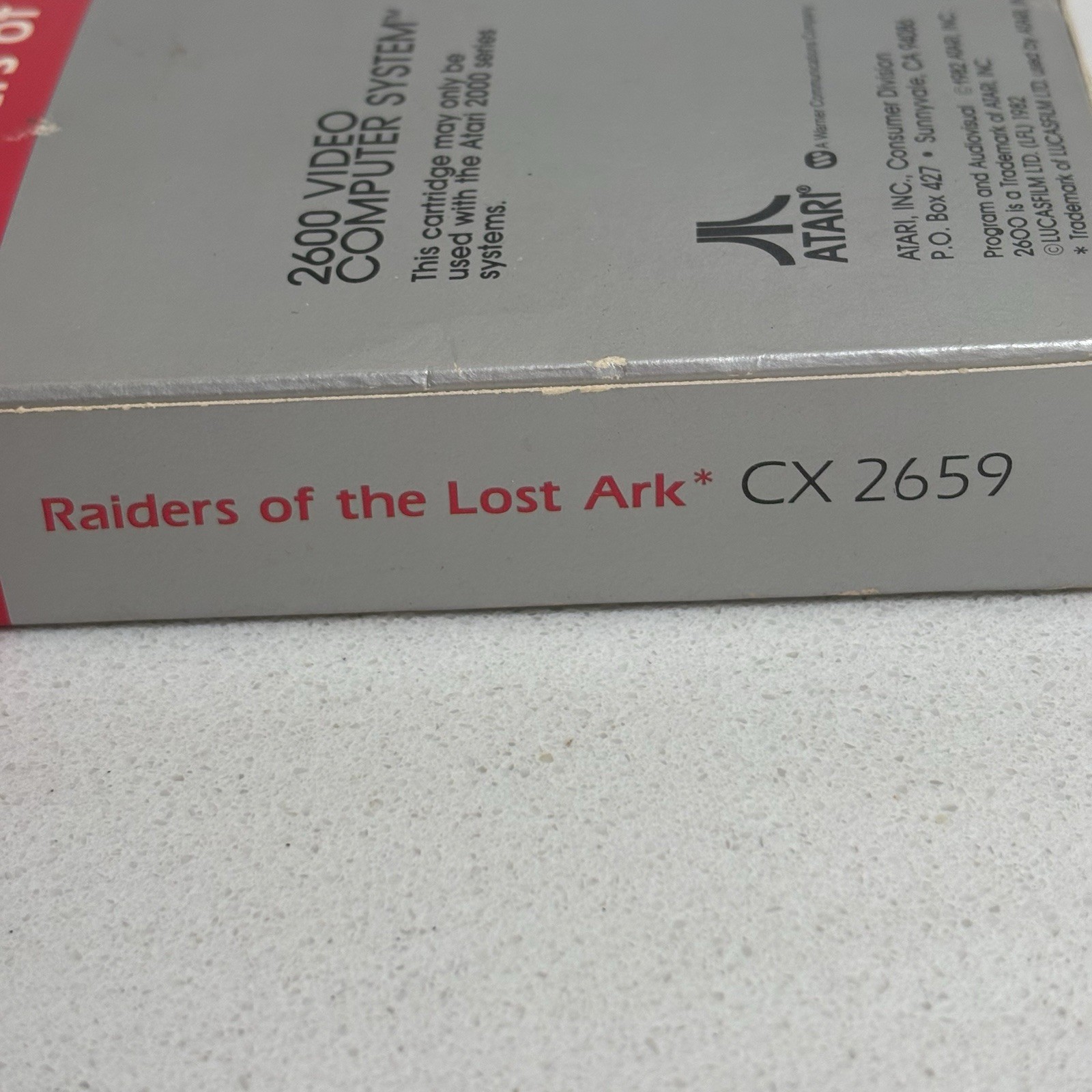 Raiders of the Lost Ark Atari 2600 Authentic Game Cartridge & Box