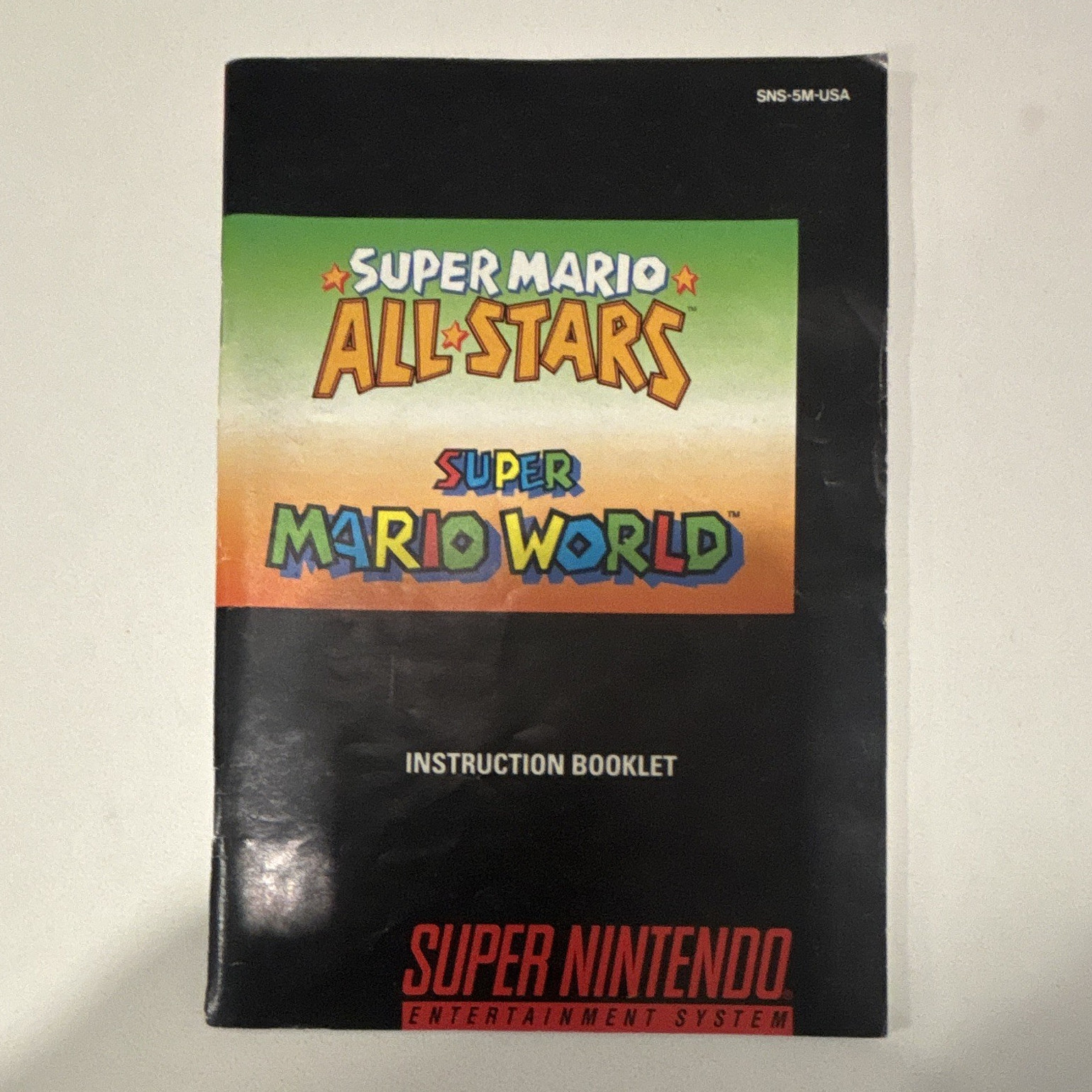 Nintendo SNES Super Mario All-Stars + Super Mario World Original Manual English