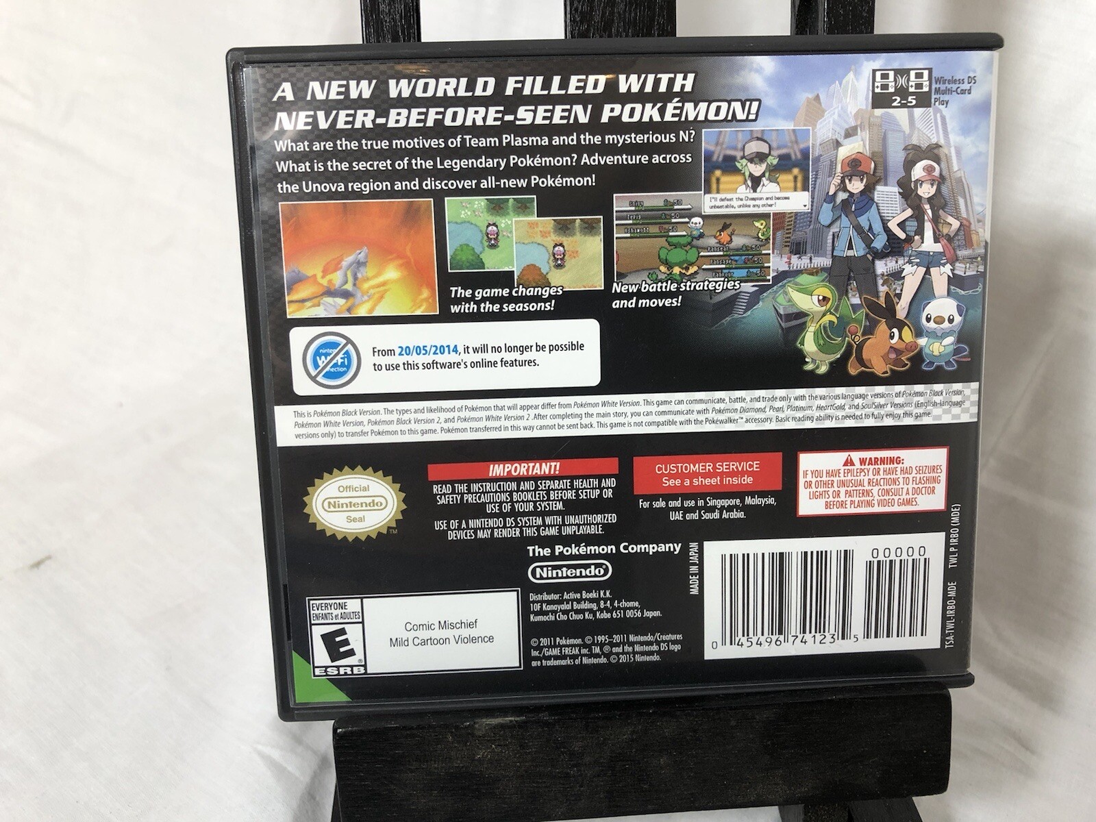 NO GAME Pokemon Black Version Nintendo DS 2011 OEM RPG JRPG Japanese Adventure