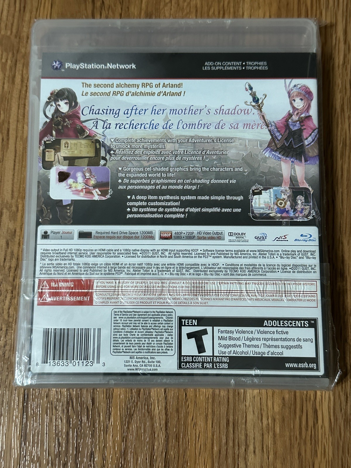 Atelier Totori: The Adventurer of Arland (Sony PlayStation 3, 2011) Sealed!!!