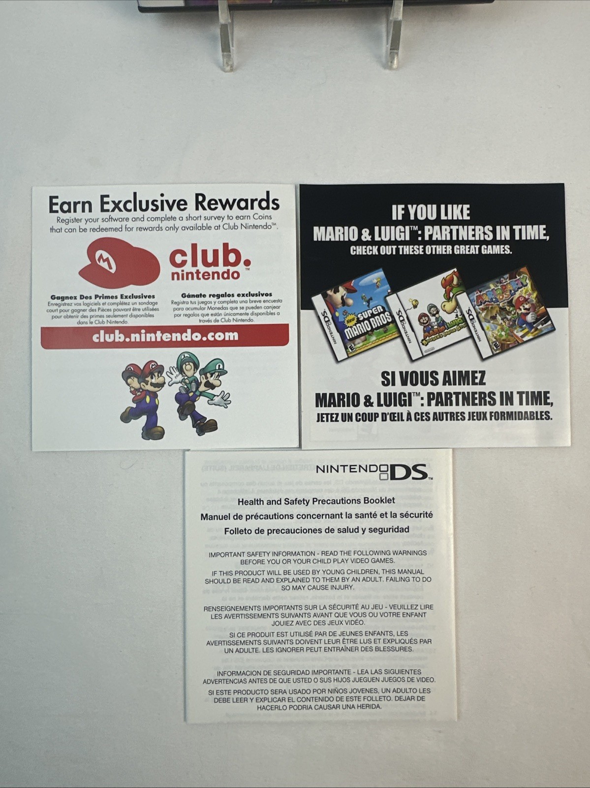 Mario And Luigi Partners in Time (Nintendo DS, 2005) CIB Complete w/ Manual