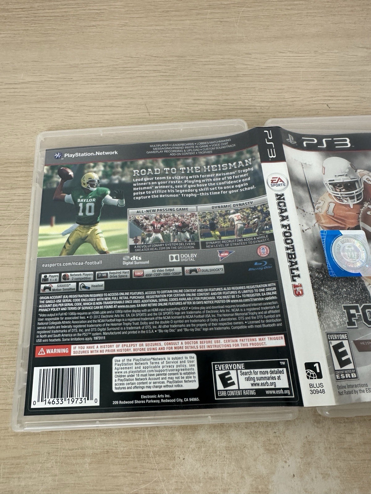 NCAA Football 13 – PlayStation 3, PS3 – CIB Complete w/ Manual & Insert – Tested
