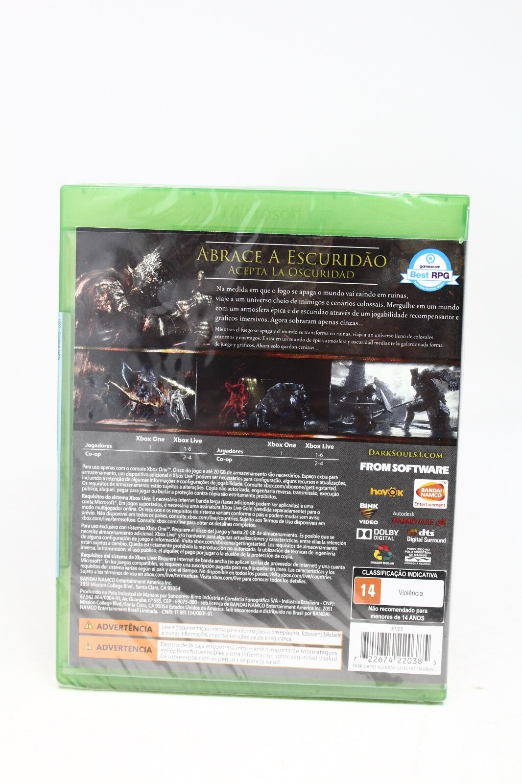 Dark Souls 3 (Xbox One) (Brazil version) – New Sealed.