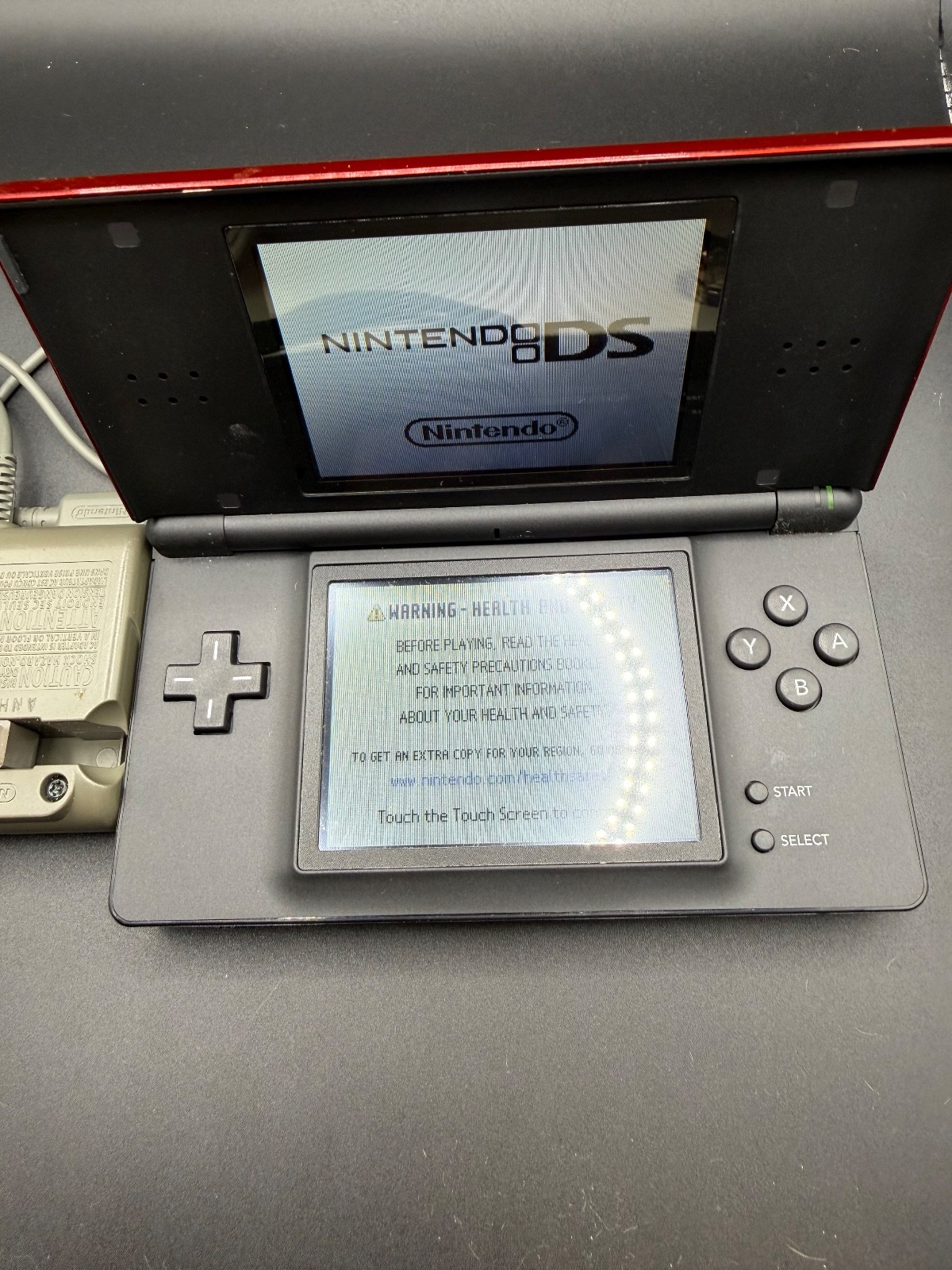 Nintendo DS Lite Crimson Handheld System, Red/Black, Stylus/Charger, Brain Games