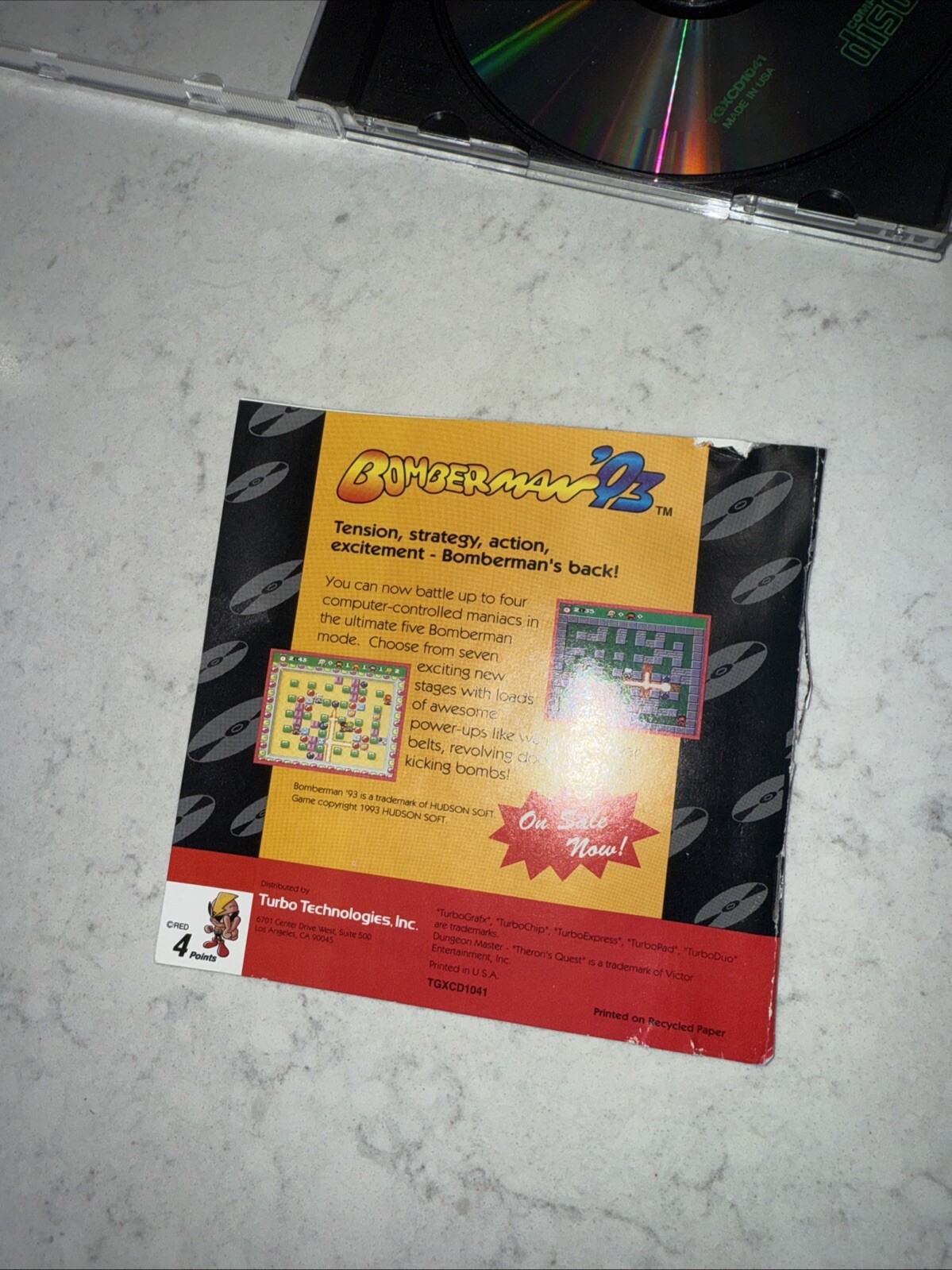 Dungeon Master: Theron’s Quest TurboGrafx 16 CD Turbo Duo US Damaged Manual