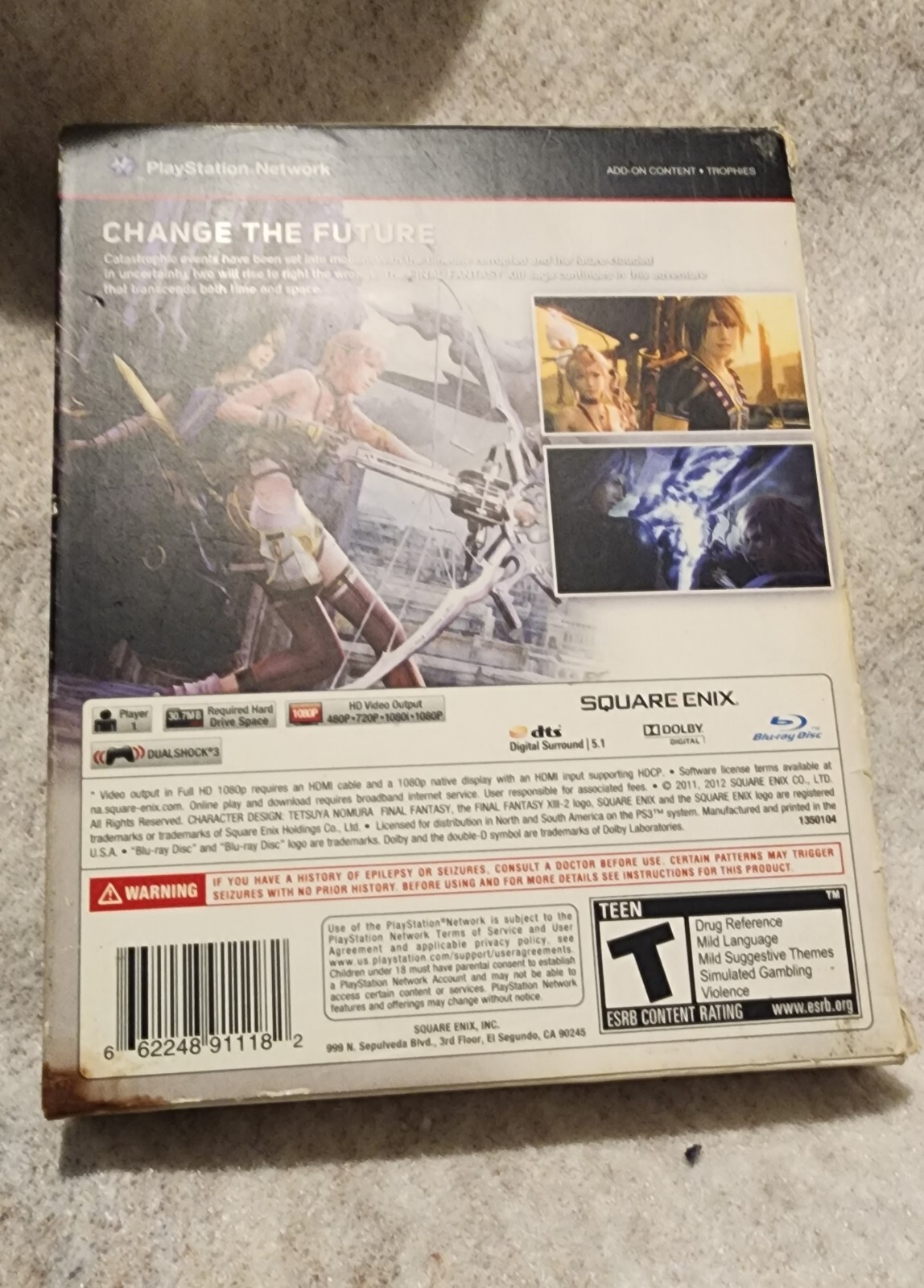 Final Fantasy XIII-2 — Novella Edition (Sony PlayStation 3, 2012) PS3 Complete