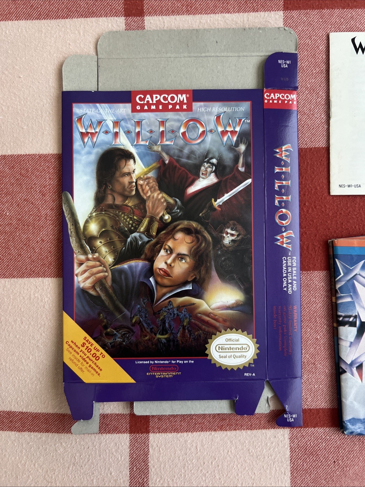 Willow Nintendo NES Box, Manual, Poster Only NO GAME