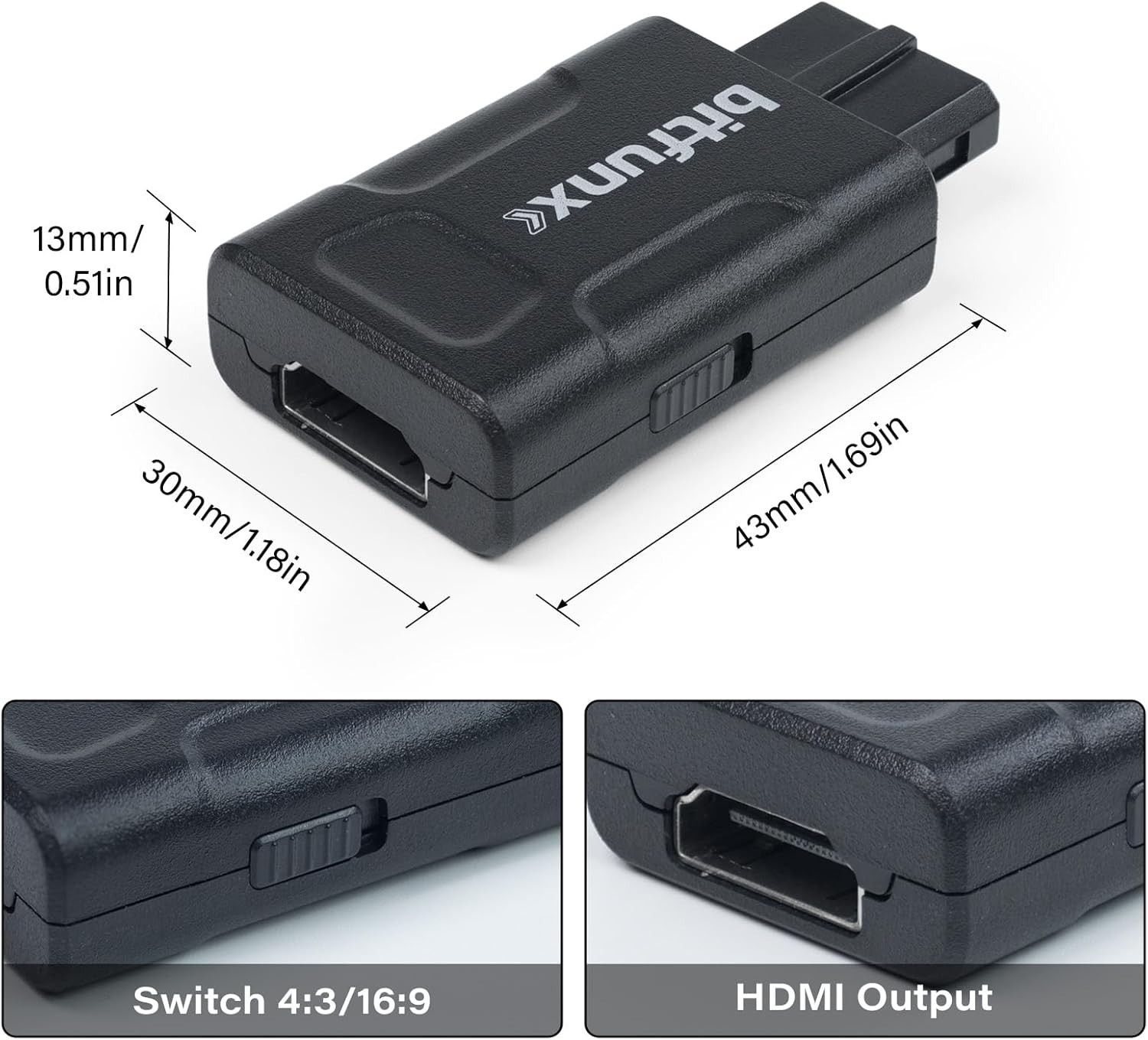 Bitfunx N64 HDMI Adapter 720P 1080P HD Converter Upscale N64 SNES SFC GameCube