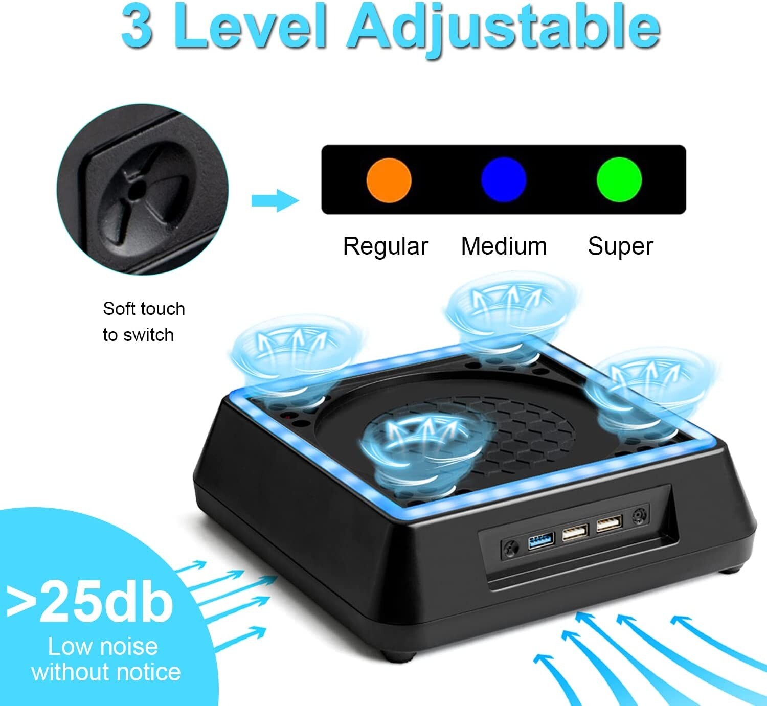 USB Cooling Fan Vertical Stand Cooler Accessories For Xbox Series X Game Console