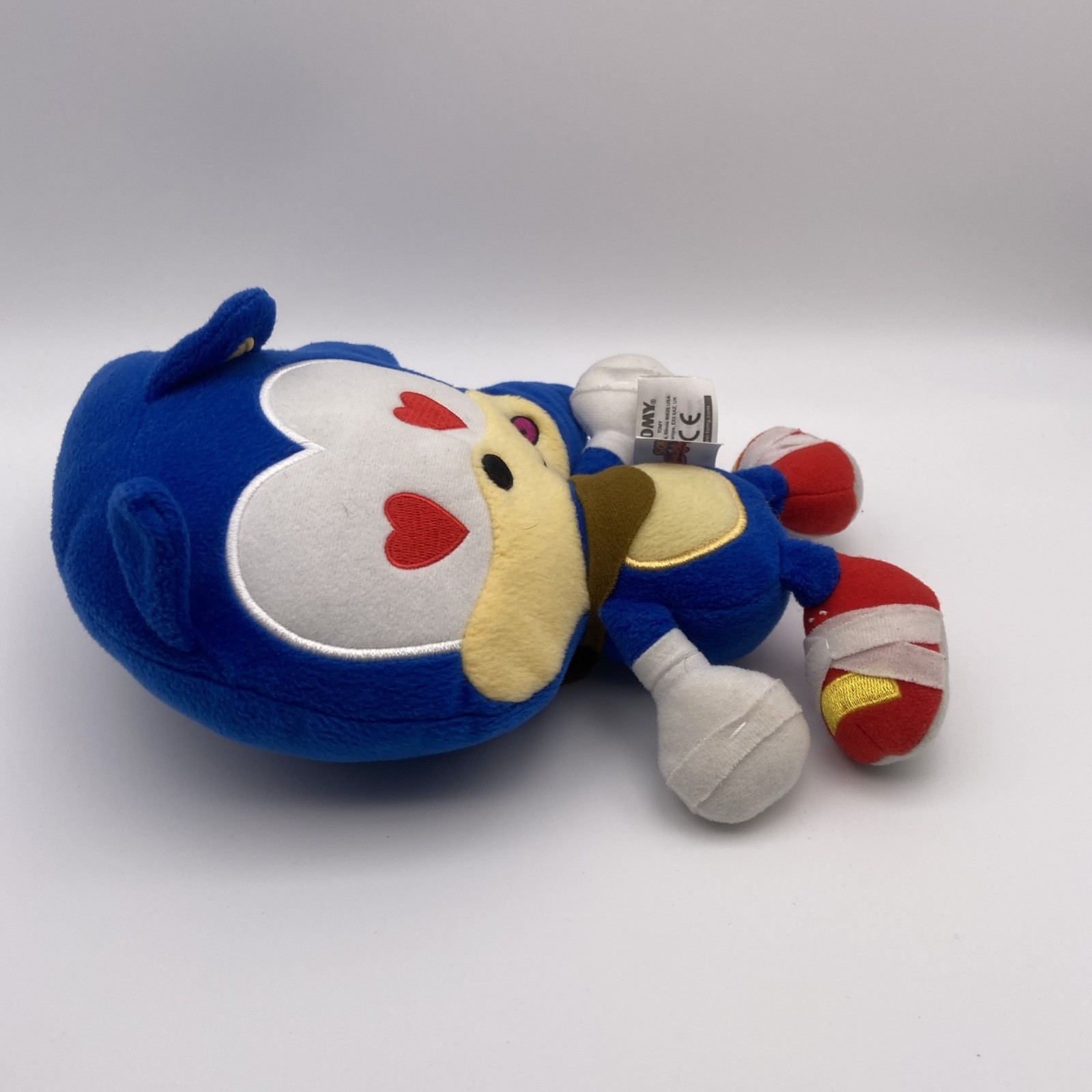 Sonic Boom Sonic the Hedgehog Plush Doll With Heart Emoji Eyes Sega Tomy 10″